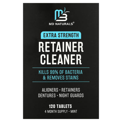 M3 Naturals Retainer Cleaner, Mint, 120 Tablets