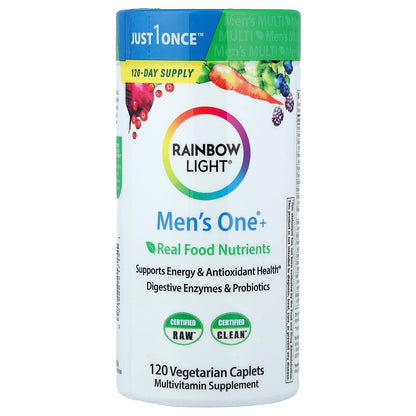 Rainbow Light Men's One+ Real Food Nutrients, 120 Vegetarian Caplets