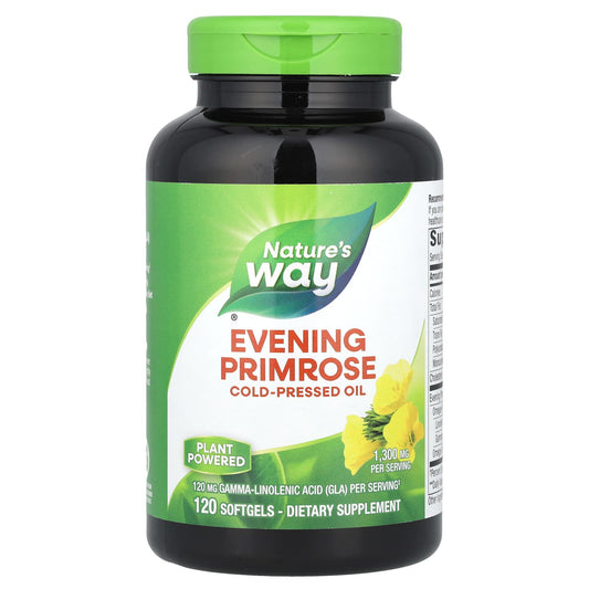 Nature's Way Evening Primrose Cold-Pressed Oil 1,300 mg, 120 Softgels