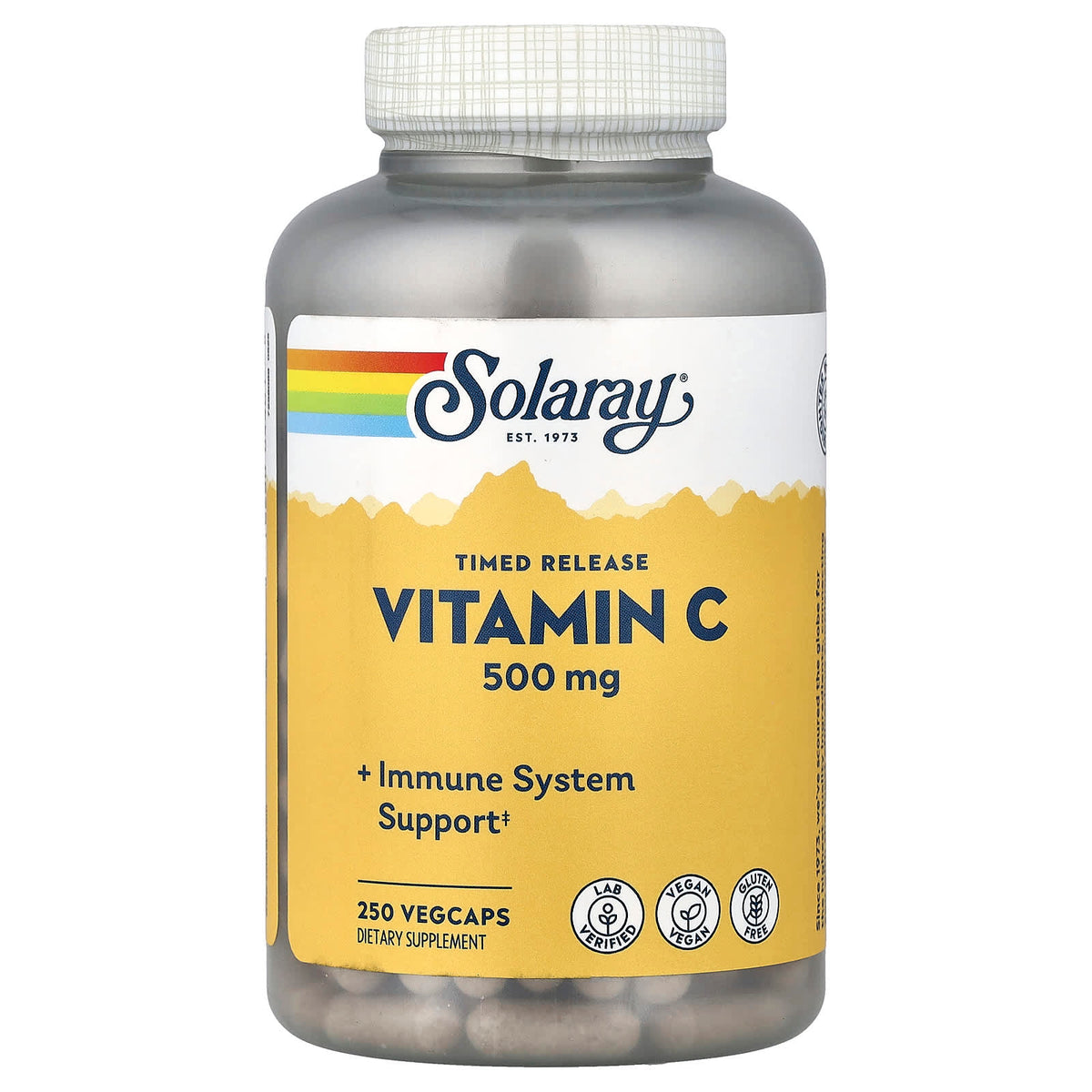 Solaray Timed Release Vitamin C, 250 VegCaps — product view