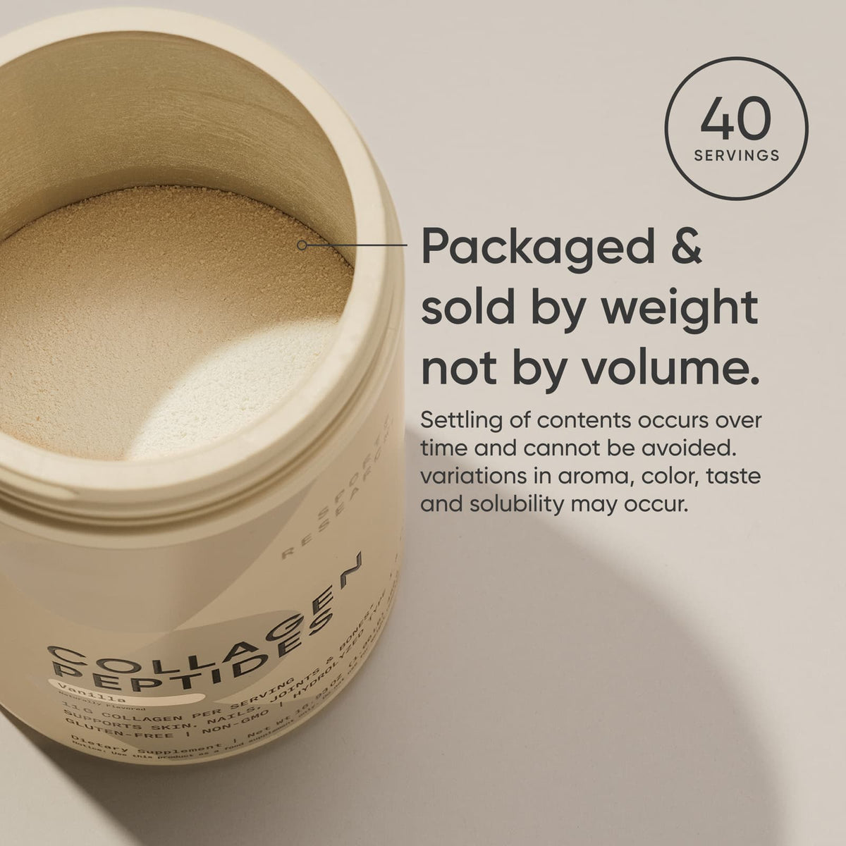 Sports Research Collagen Peptides, Vanilla, 480 g (1.06 lb) - view 6