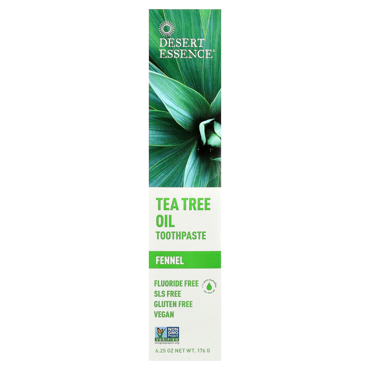 Desert Essence Tea Tree Oil Toothpaste, Fennel, 176 g - view 2