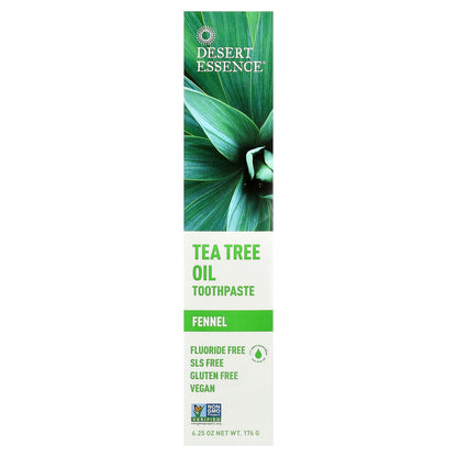 Desert Essence Tea Tree Oil Toothpaste, Fennel, 176 g - view 2