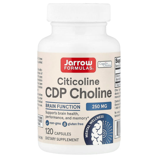 Jarrow Formulas Citicoline CDP Choline, 250 mg, 120 Capsules