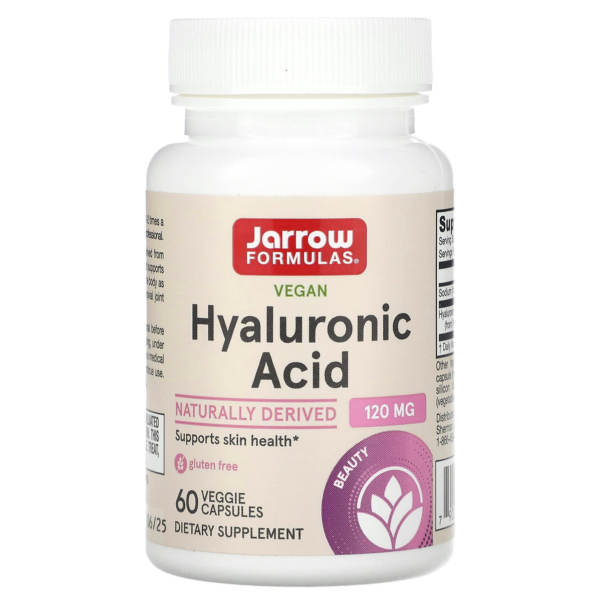 Jarrow Formulas Vegan Hyaluronic Acid, 60 Veggie Capsules