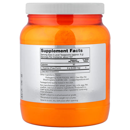 NOW Foods Sports L-Arginine Powder, 1 kg (2.2 lb) - view 2
