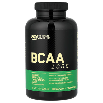 Optimum Nutrition BCAA 1000, 200 Capsules