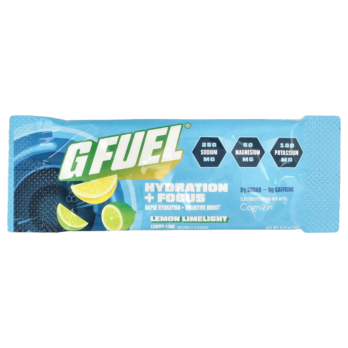 G FUEL Hydration + Focus Electrolyte Mix, Lemon Limelight, 20 Sticks - view 3