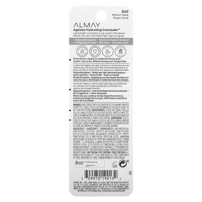 Almay Ageless Hydrating Concealer, 040 Medium Deep, 11 ml (0.37 fl oz) - view 3