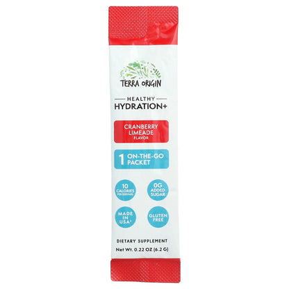 Terra Origin Healthy Hydration+ Cranberry Limeade 30 On-The-Go Packets (6.2 g) - view 3