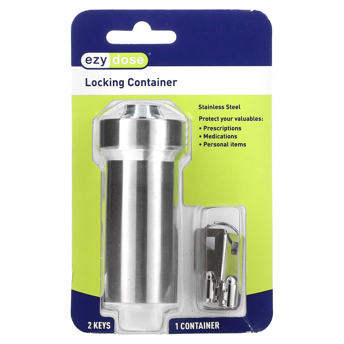 Ezy Dose Locking Container, Stainless Steel, 3 Pieces