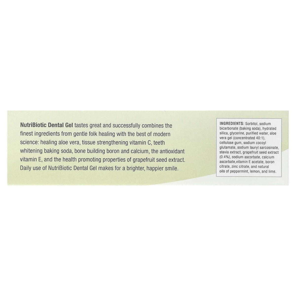 NutriBiotic Dental Gel, Peppermint, 128 g (4.5 oz) - view 3