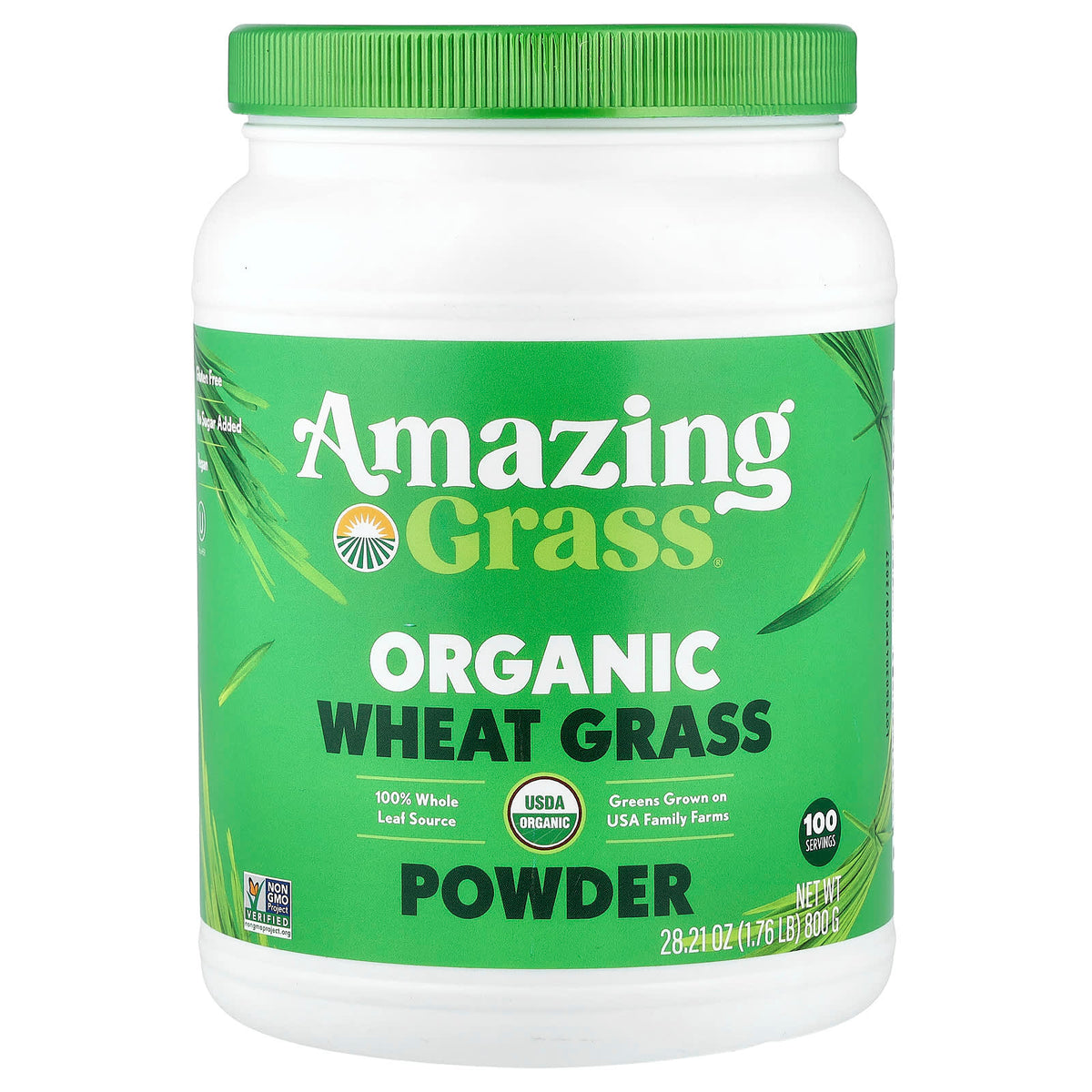 Amazing Grass Organic Wheat Grass Powder, 800 g (1.76 lb) — product view