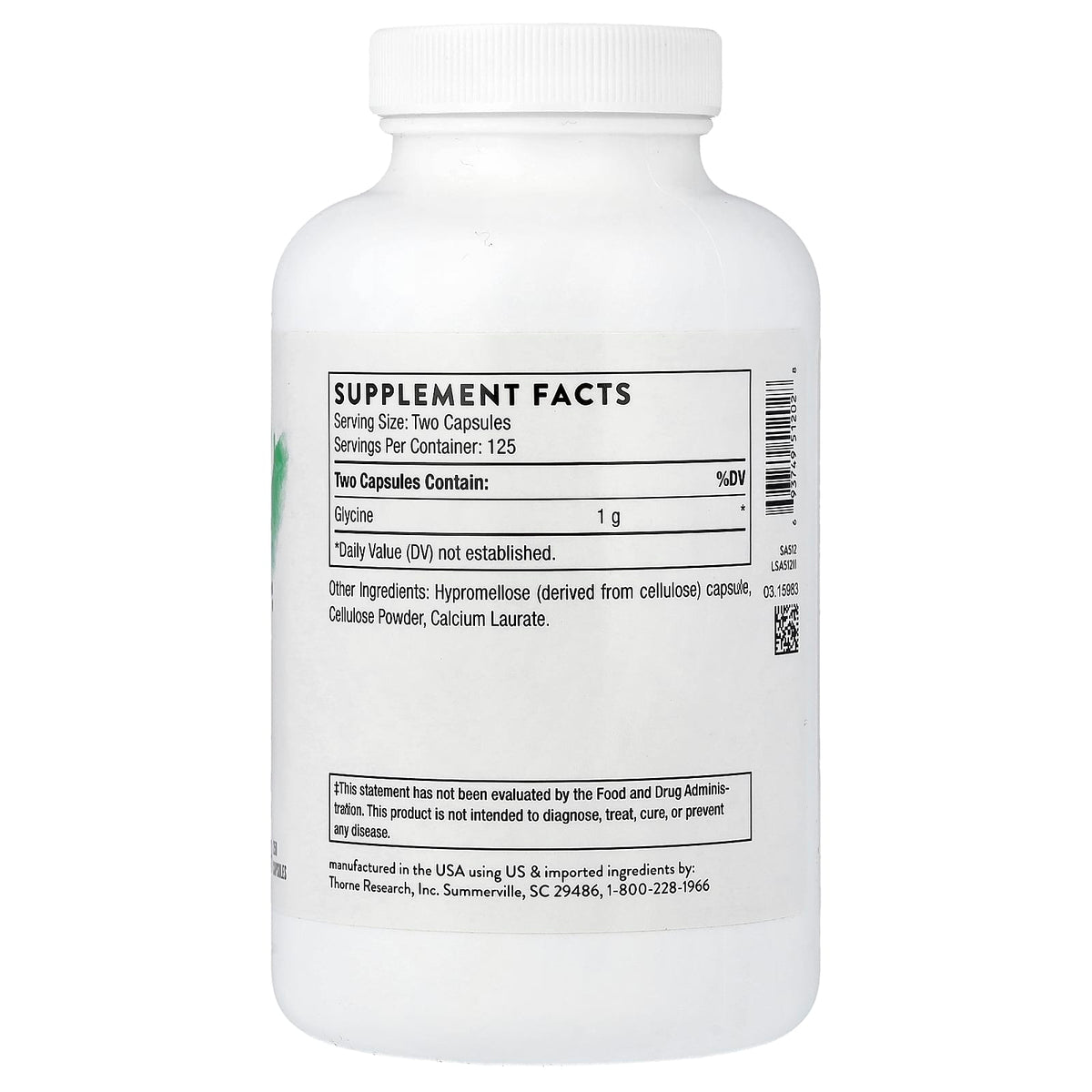 Thorne Glycine, 250 Capsules (500 mg per Capsule) - view 2