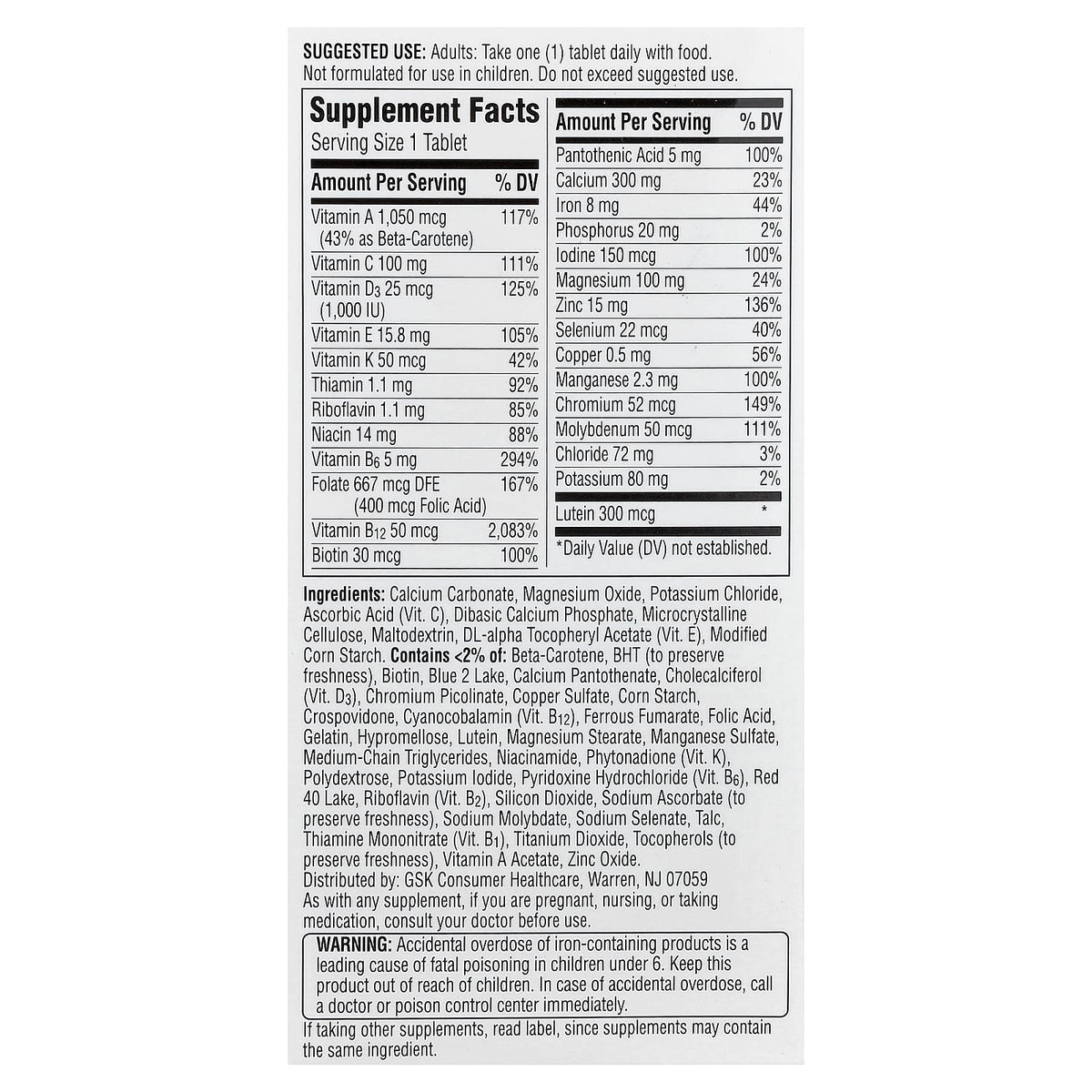 Centrum Silver Women 50+ Multivitamin 100 Tablets - view 2