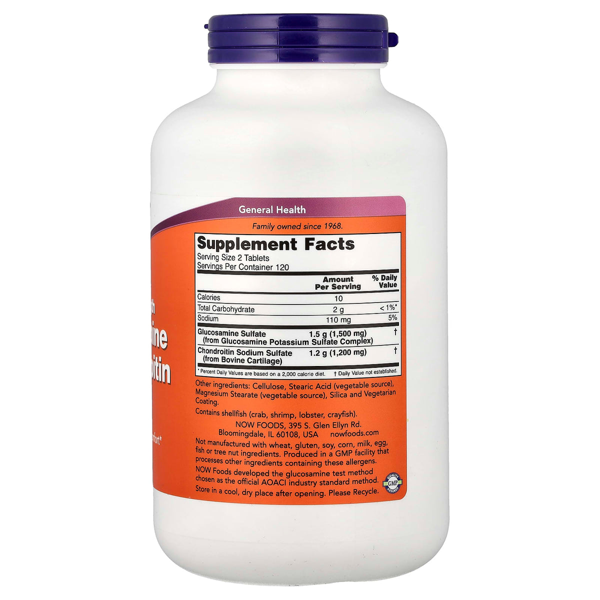 NOW Foods Glucosamine & Chondroitin, 240 Tablets — alternate product view