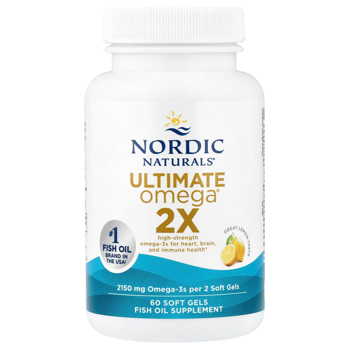 Nordic Naturals Ultimate Omega 2X Lemon, 60 Softgels (1,075 mg per Softgel) - view 3