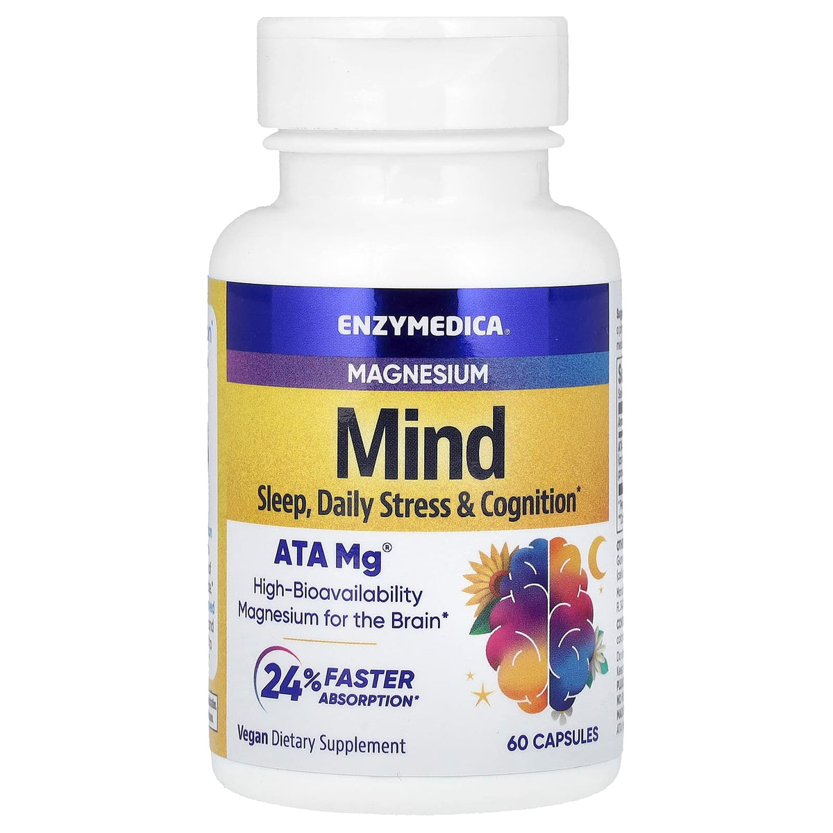 Enzymedica Magnesium Mind, 60 Capsules (350 mg per Capsule) - view 3