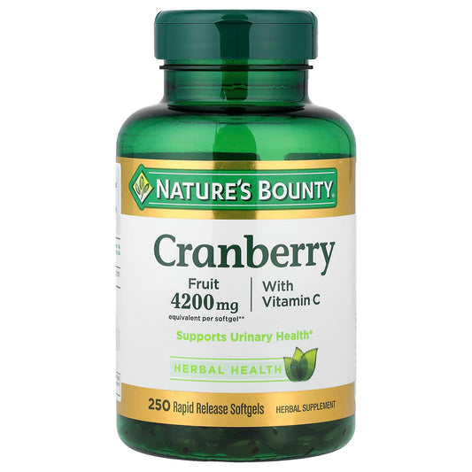 Nature's Bounty Cranberry with Vitamin C, 250 Rapid Release Softgels