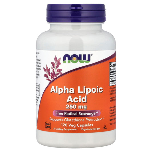 NOW Foods Alpha Lipoic Acid 250 mg, 120 Vegetable Capsules