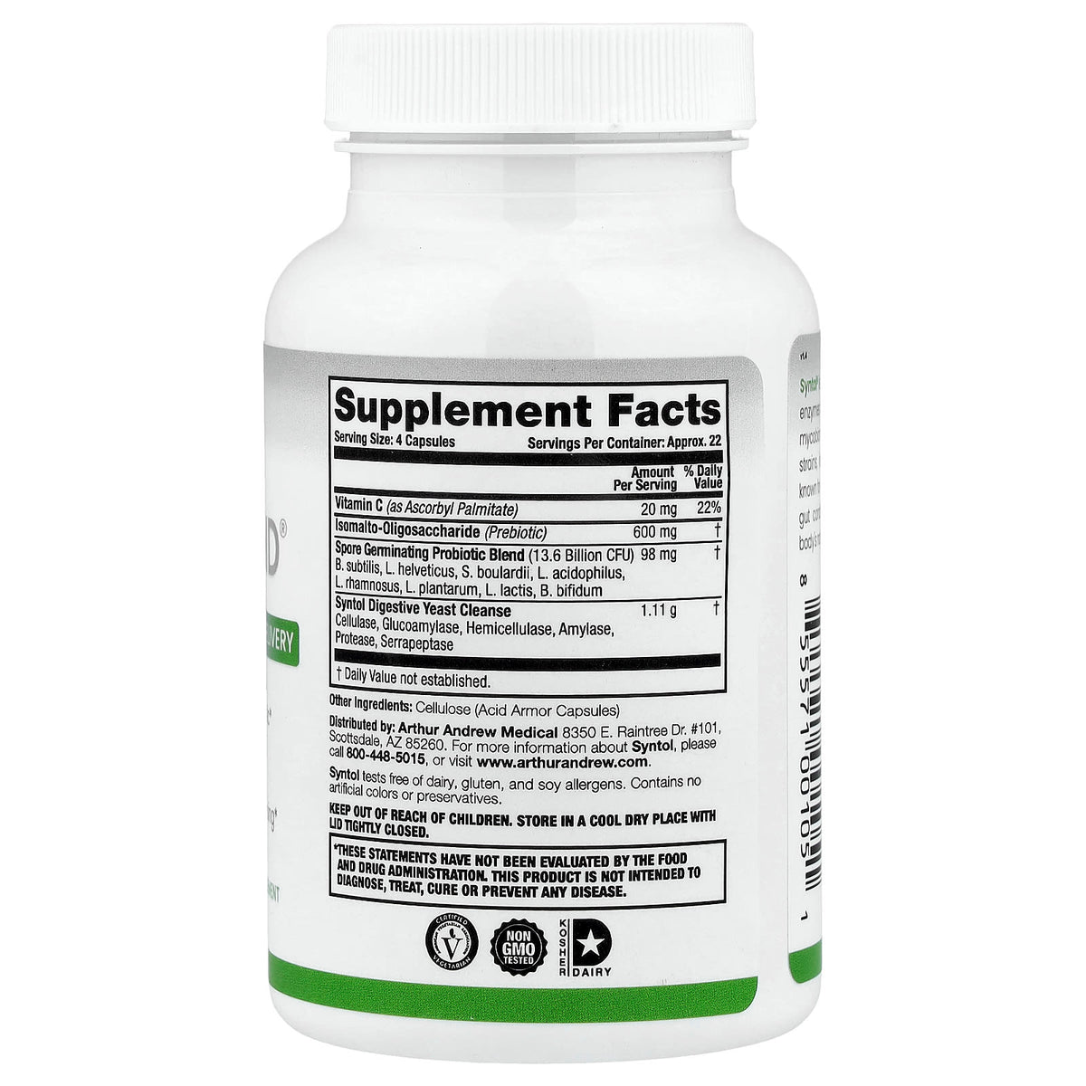 Arthur Andrew Medical Syntol AMD Advanced Microflora Delivery, 90 Capsules — alternate product view