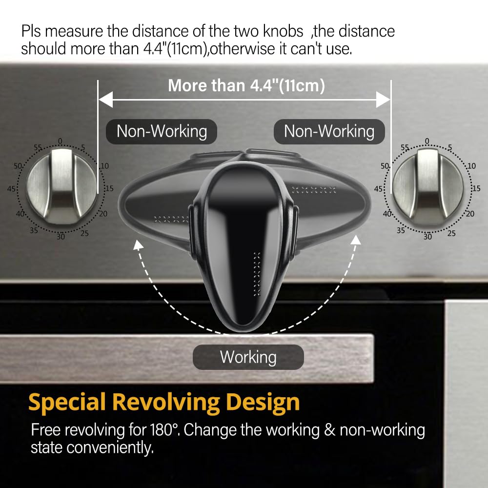 EUDEMON Childproof Oven Door Lock, Black, Pack of 1 - view 4