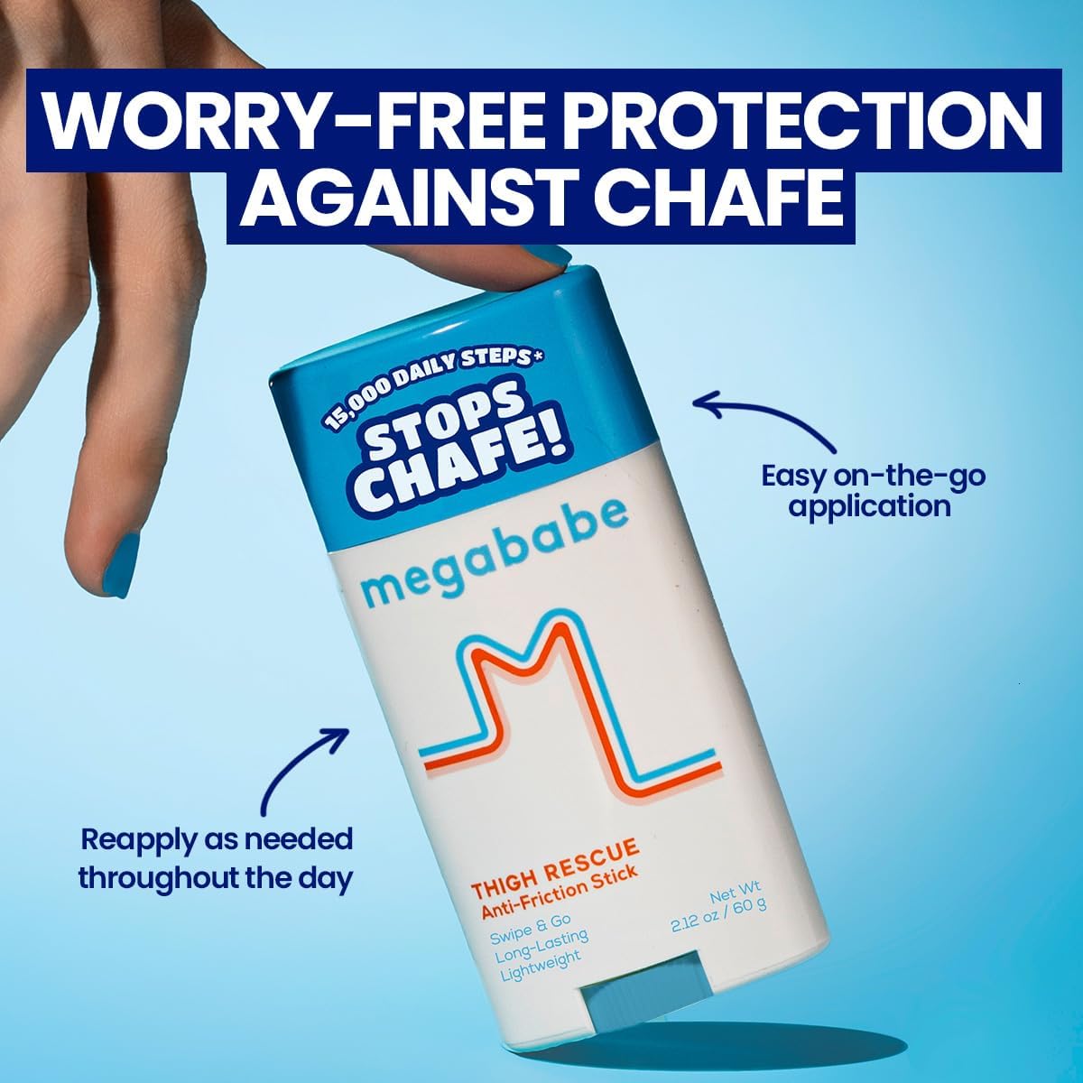 Megababe Thigh Rescue Anti-Chafe Stick, 2.12 oz - view 2