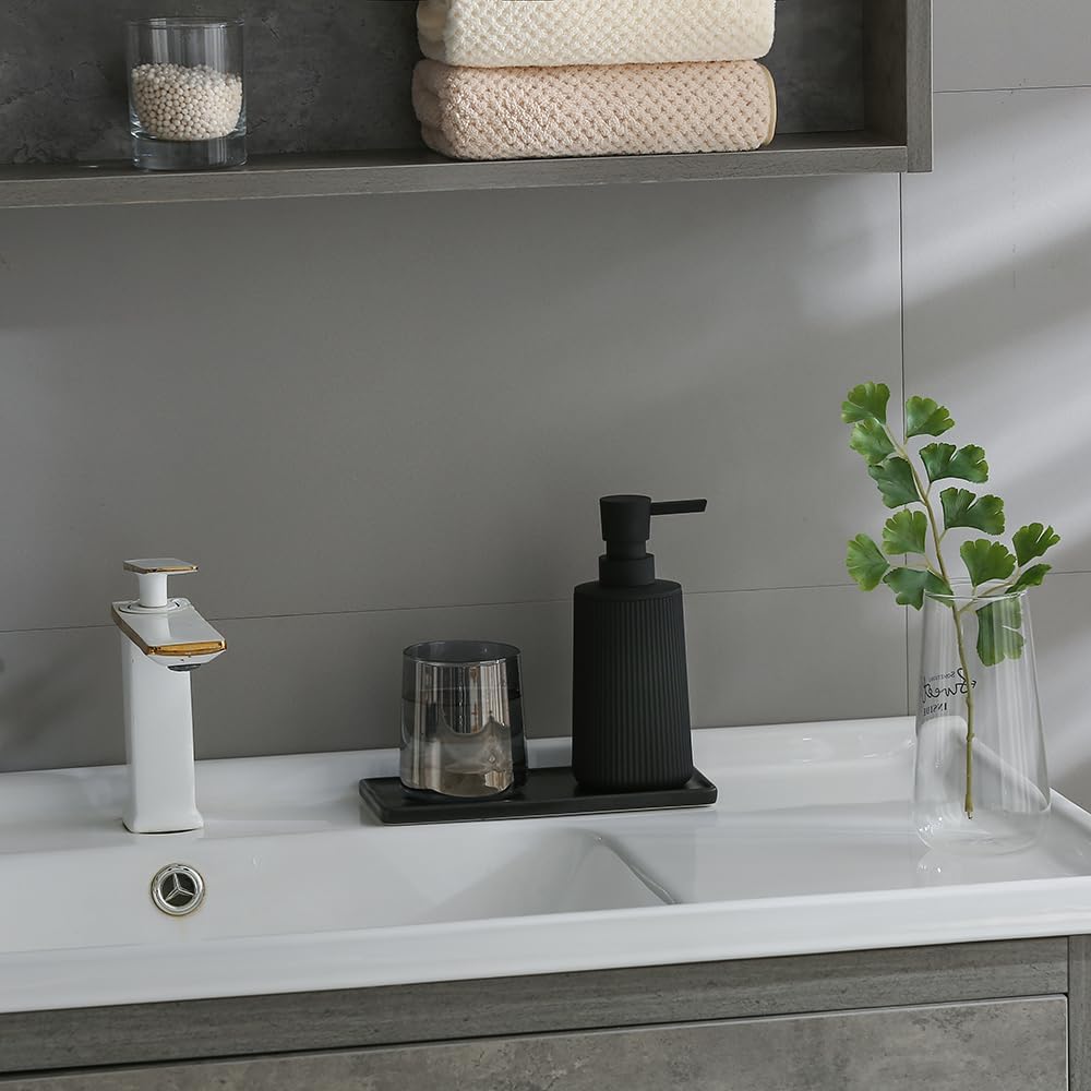 YAUKPH Small Soap Dispenser, Matte Black, 8.5 oz - view 4