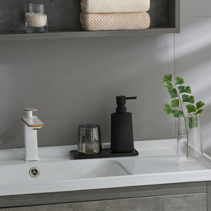 YAUKPH Small Soap Dispenser, Matte Black, 8.5 oz - view 4