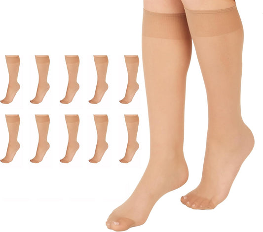 L'eggs Everyday Knee High Stockings, Nude, Pack of 10