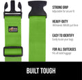 Gorilla Grip Heavy Duty Luggage Straps, Green, Pack of 2