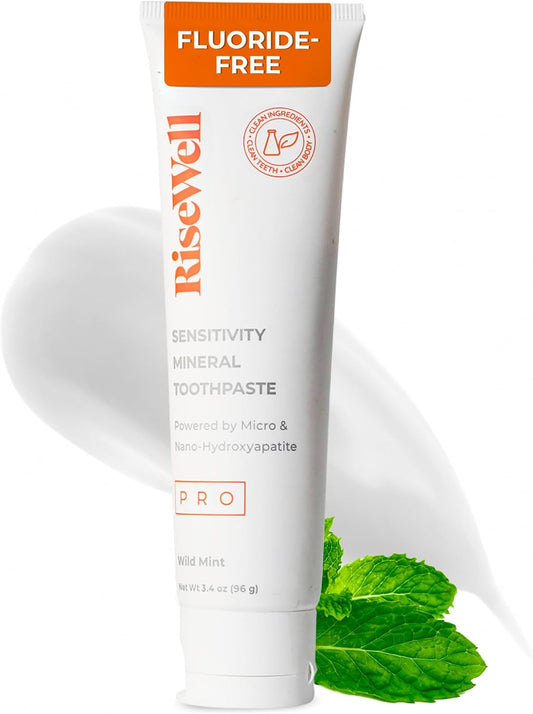 RiseWell PRO Micro and Nano Hydroxyapatite Toothpaste, Wild Mint, 3.4 oz