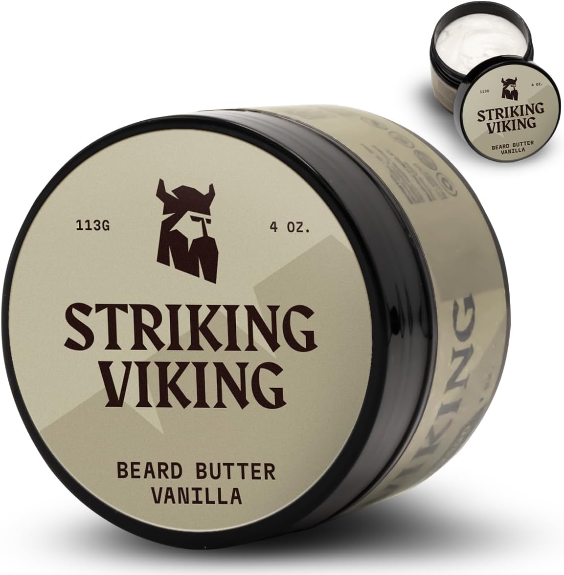Striking Viking Beard Butter for Men, Vanilla Scent, 4 oz