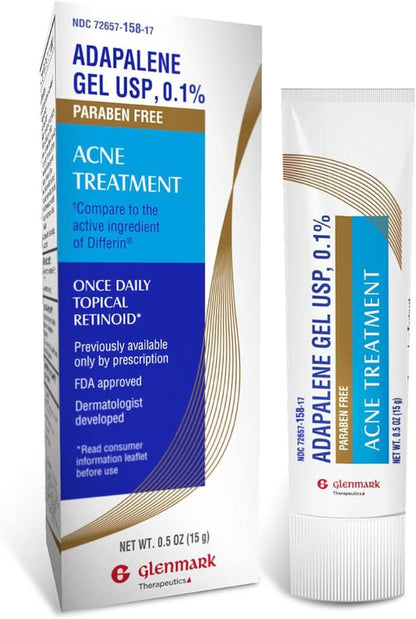 Glenmark Adapalene Gel 0.1% Acne Treatment — Paraben-Free Retinoid for Face | 15g