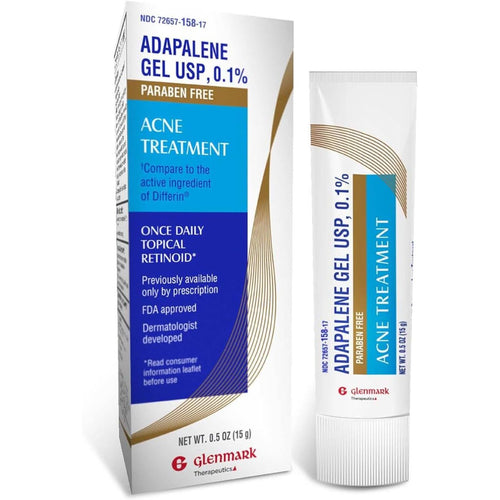 Glenmark Adapalene Gel 0.1% Acne Treatment — Paraben-Free Retinoid for Face | 15g