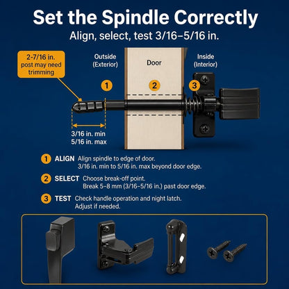 PRIME-LINE Push Button Latch Set for Screen & Storm Doors, Black - view 6