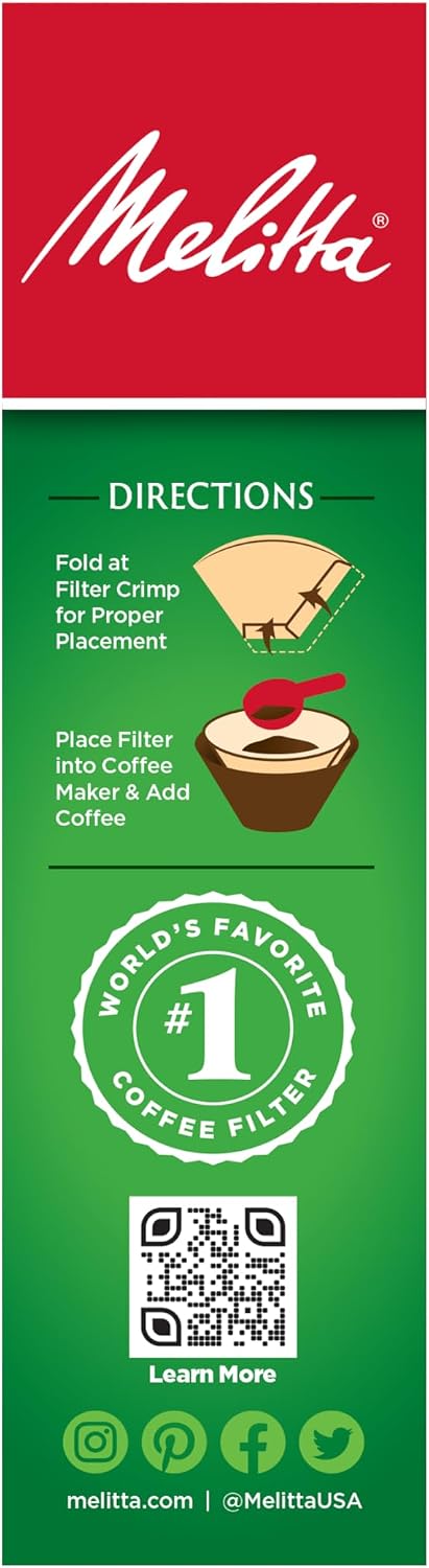 Melitta #4 Unbleached Natural Brown Cone Coffee Filters, 100 Count - view 5