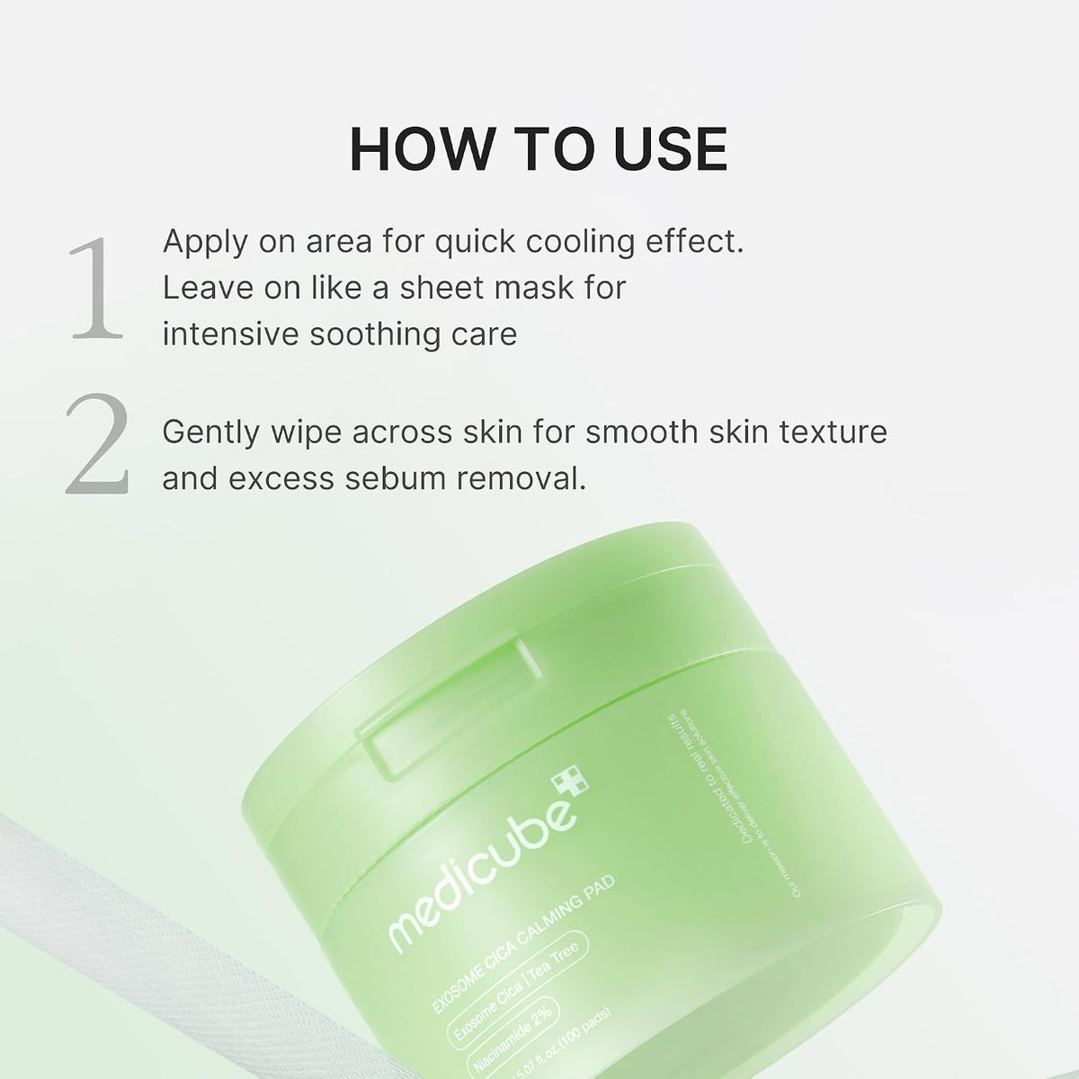Medicube Exosome Cica Tea Tree Calming Toner Pads, 100 Pads - view 5