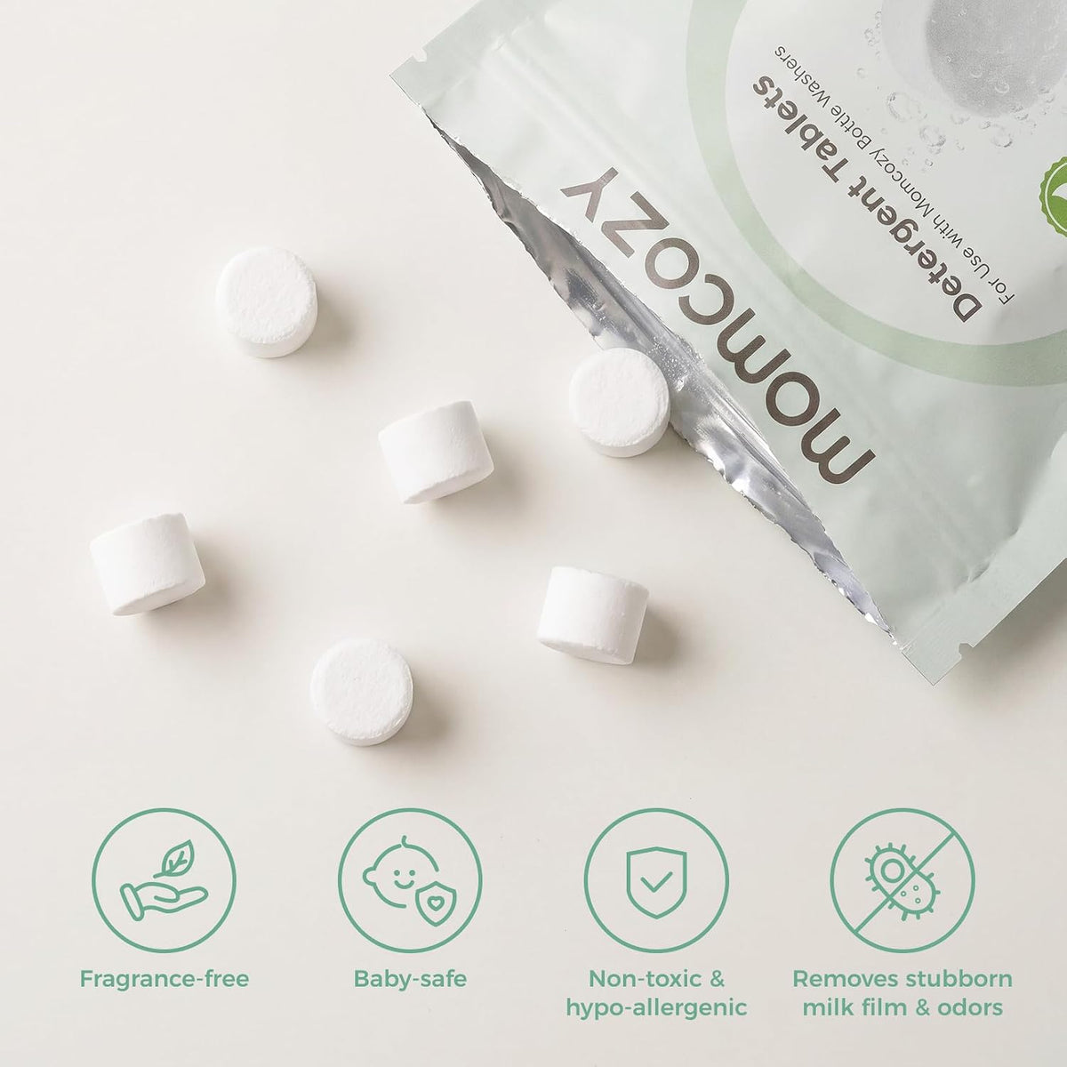 Momcozy Detergent Tablets for Momcozy Bottle Washers, 120 Tablets - view 2