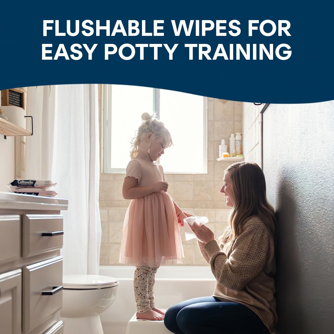 Cottonelle Fragrance Free Flushable Wet Wipes, 8 Packs of 42 - view 4