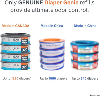 Diaper Genie Essentials Round Refills, 4 Pack, Unscented Continuous Film - view 3