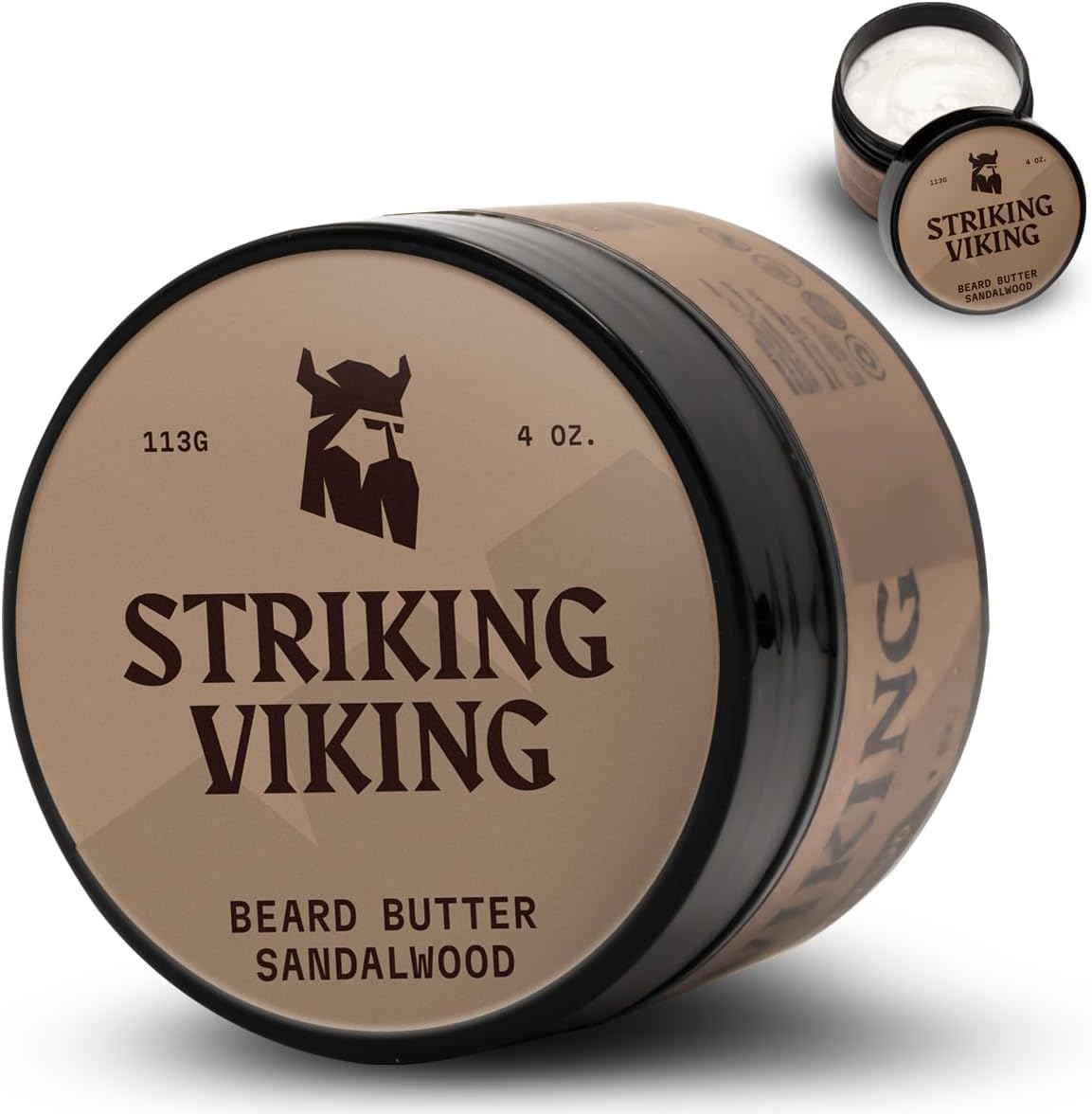 Striking Viking Beard Butter for Men, Sandalwood Scent, 4 oz