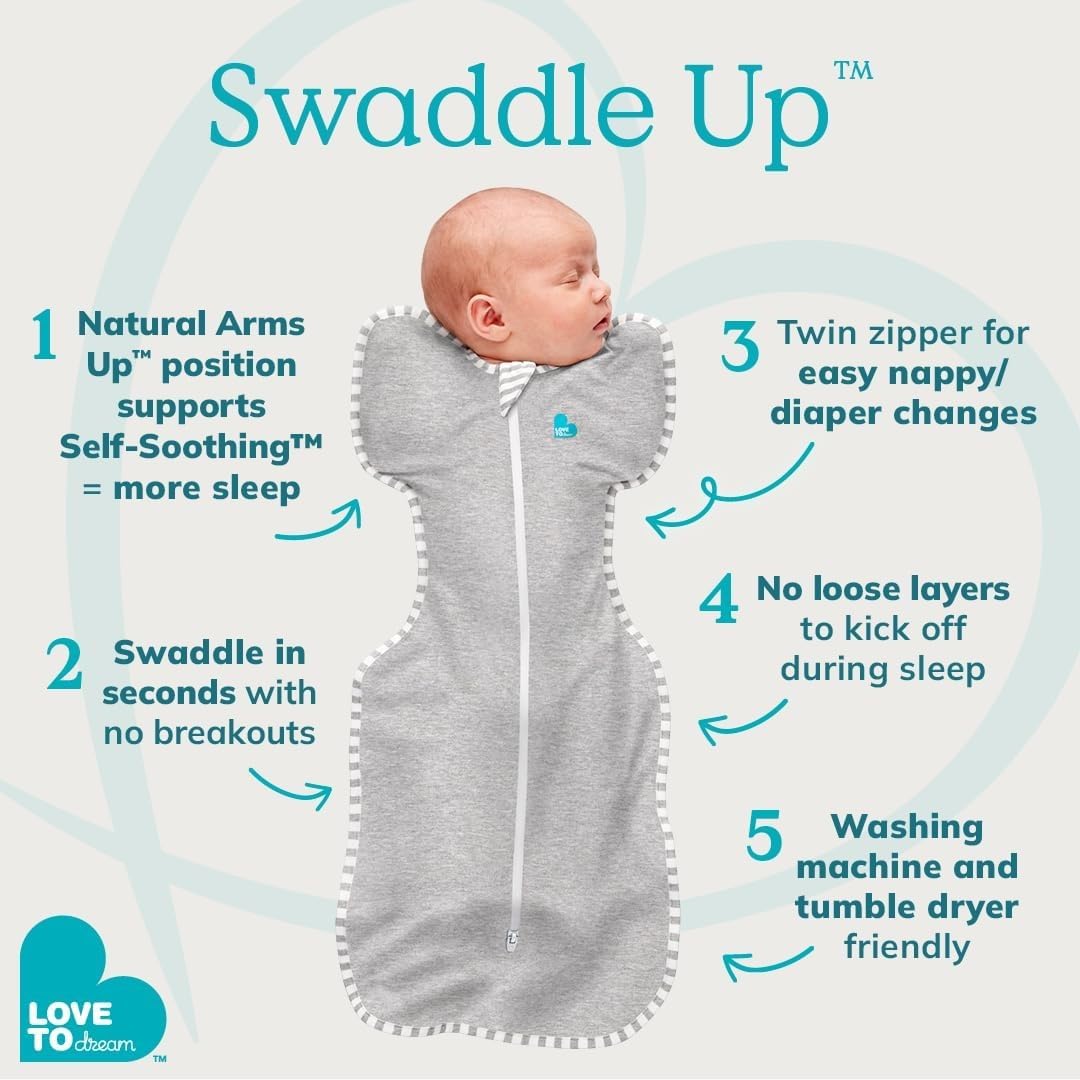 Love to Dream Swaddle Up Sleep Sack 1.0 TOG, 8-13 lbs, Olive Moon - view 6