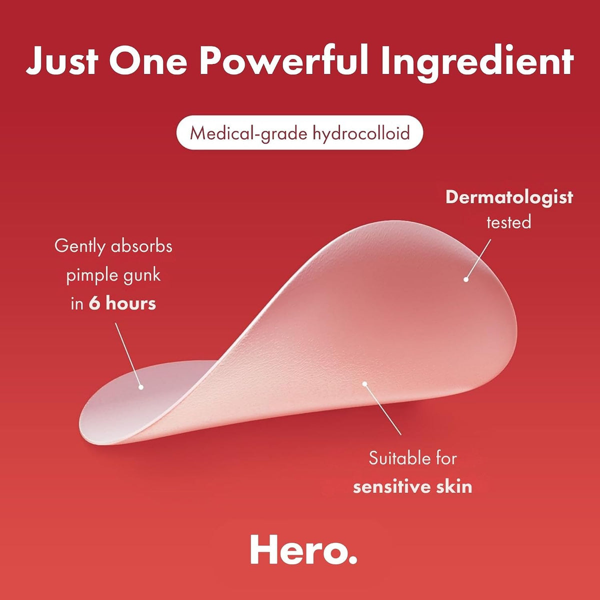 Hero Mighty Patch Original Hydrocolloid Pimple Patches, 72 Count - view 4