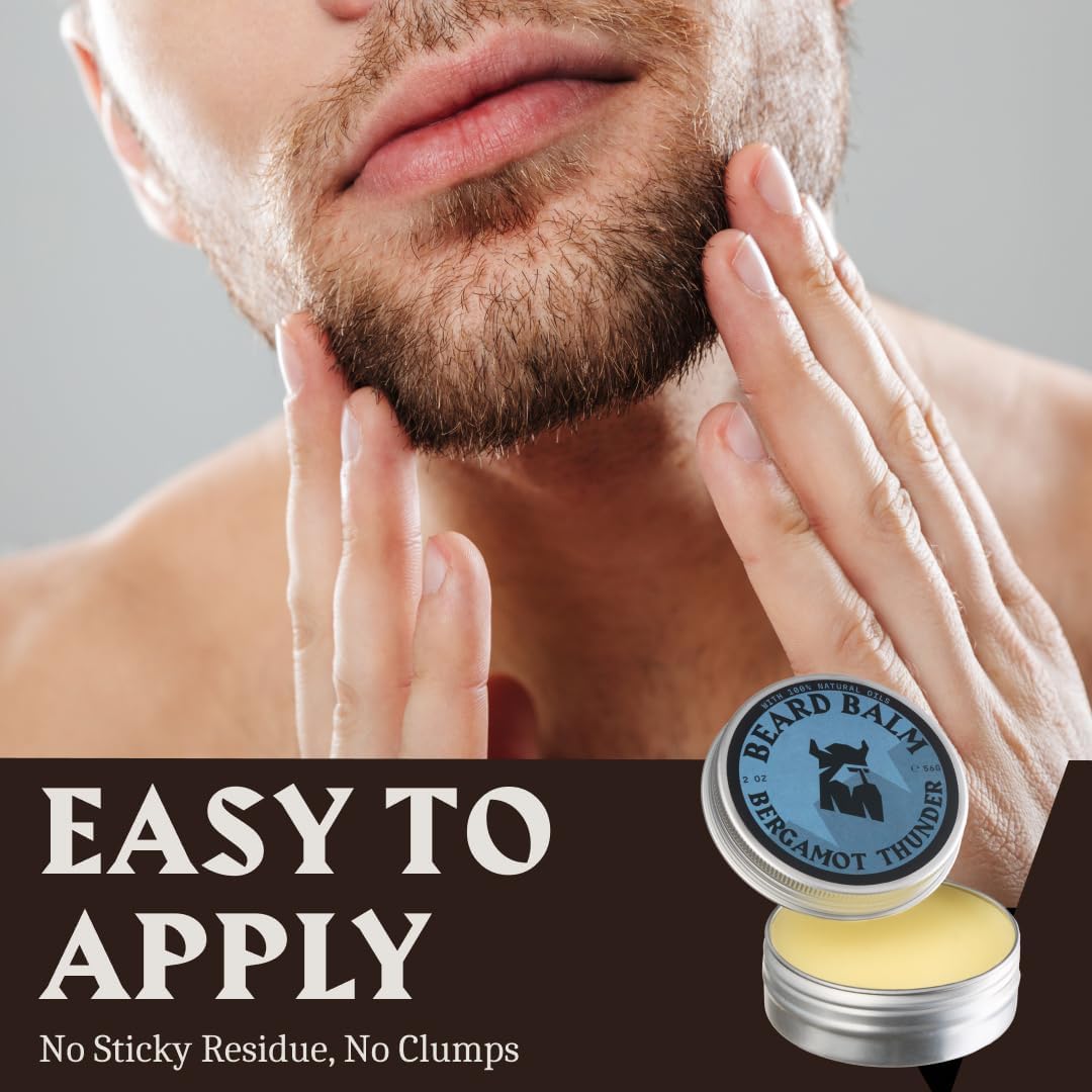 Striking Viking Beard Balm for Men, Bergamot Thunder Scent, 2 oz - view 4