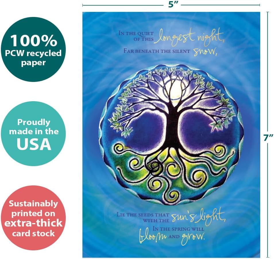 Tree-Free Greetings Winter Solstice Cards, Longest Night Mandala, 10 Pack - view 3