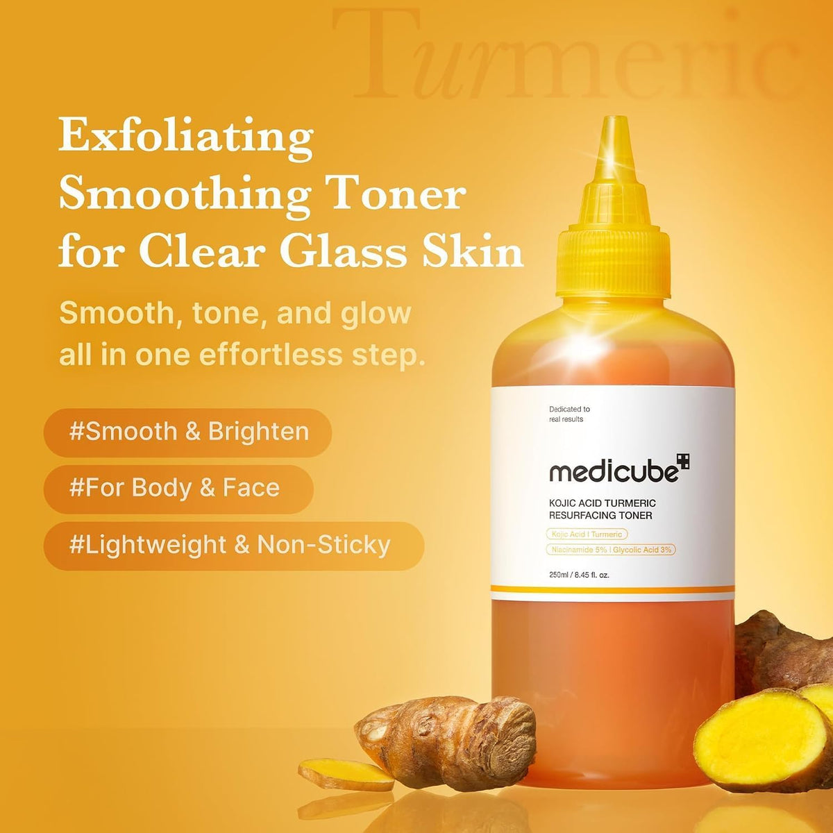 medicube Kojic Acid Turmeric Smoothing Toner for Face and Body - view 2