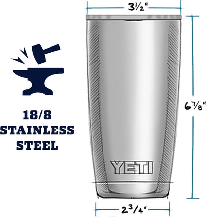 YETI Rambler 20 oz Tumbler with MagSlider Lid, Firefly Yellow - view 6