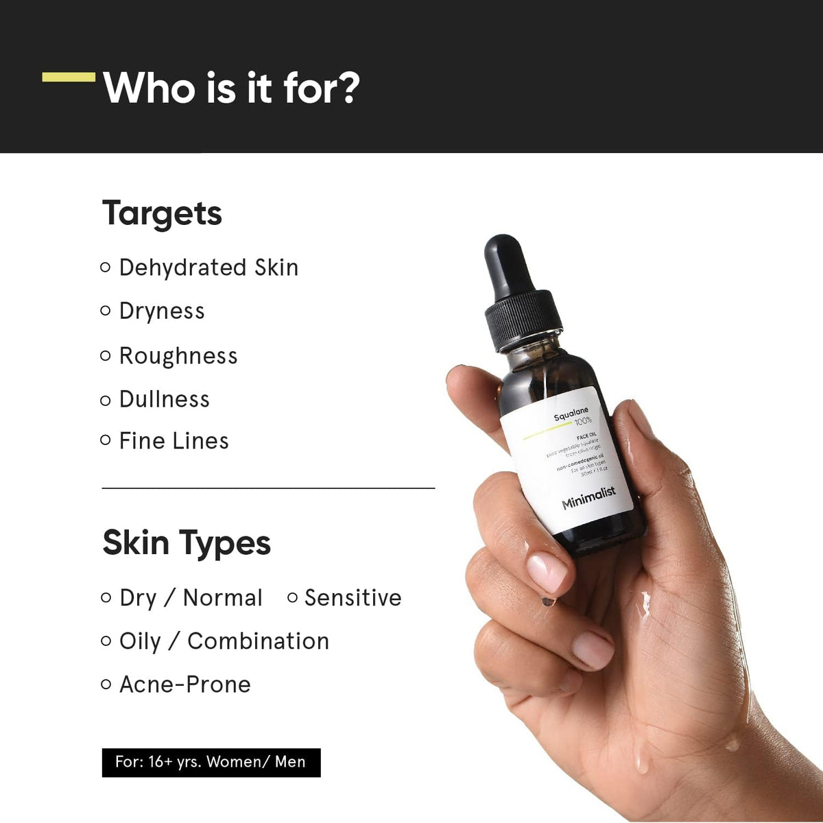 Minimalist 100% Plant-Derived Squalane Face Oil, 1 fl oz (30 ml) - view 2