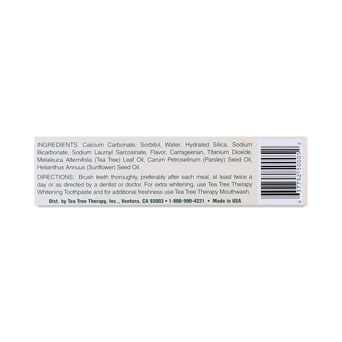 Tea Tree Therapy Toothpaste with Baking Soda, 5 oz, Pack of 2 - view 5